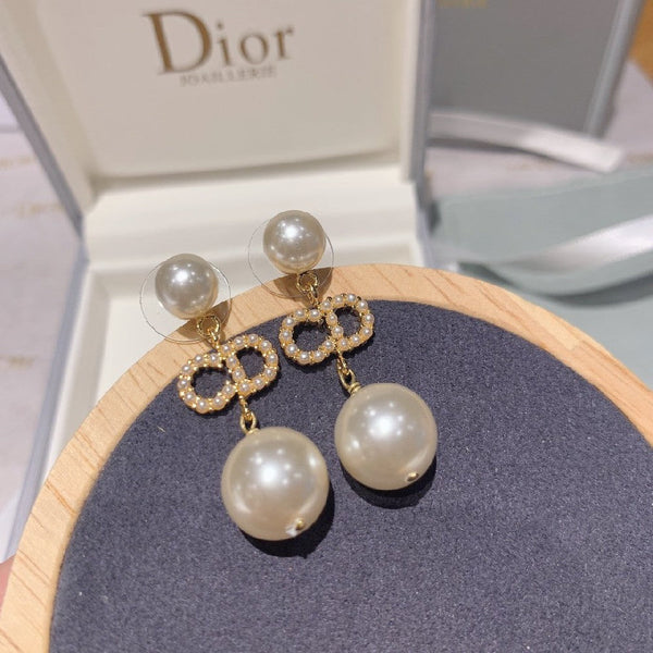 Pearl Letter Stud Earrings