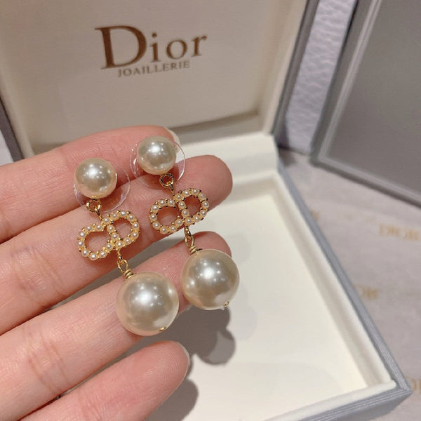 Pearl Letter Stud Earrings