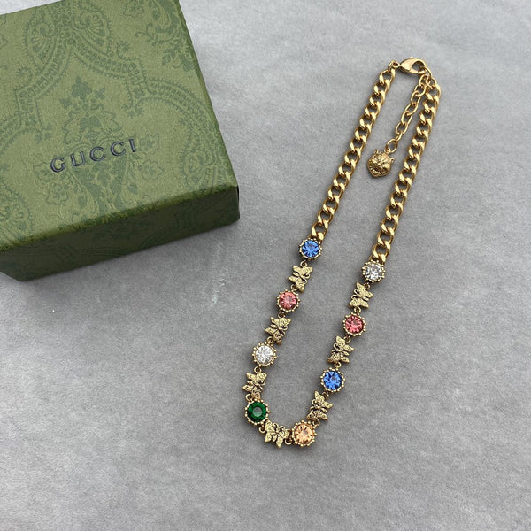 Colorful Gemstone Pendant Necklace
