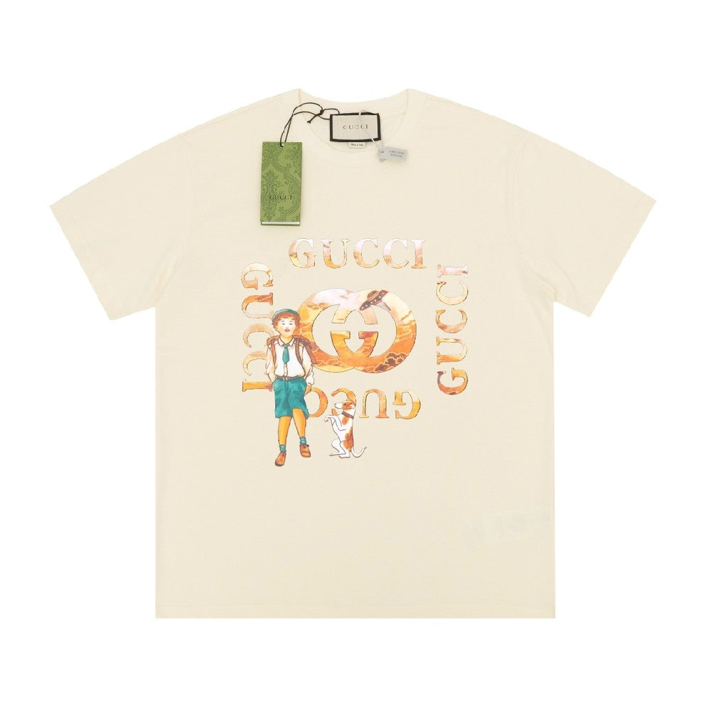 Trendy print short-sleeved T-shirt Ct13